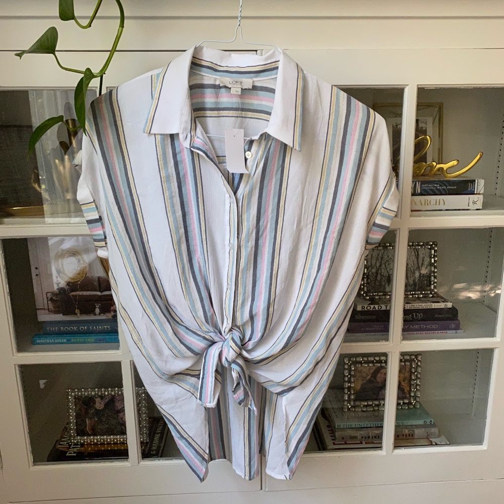 Loft Tie Front Blouse